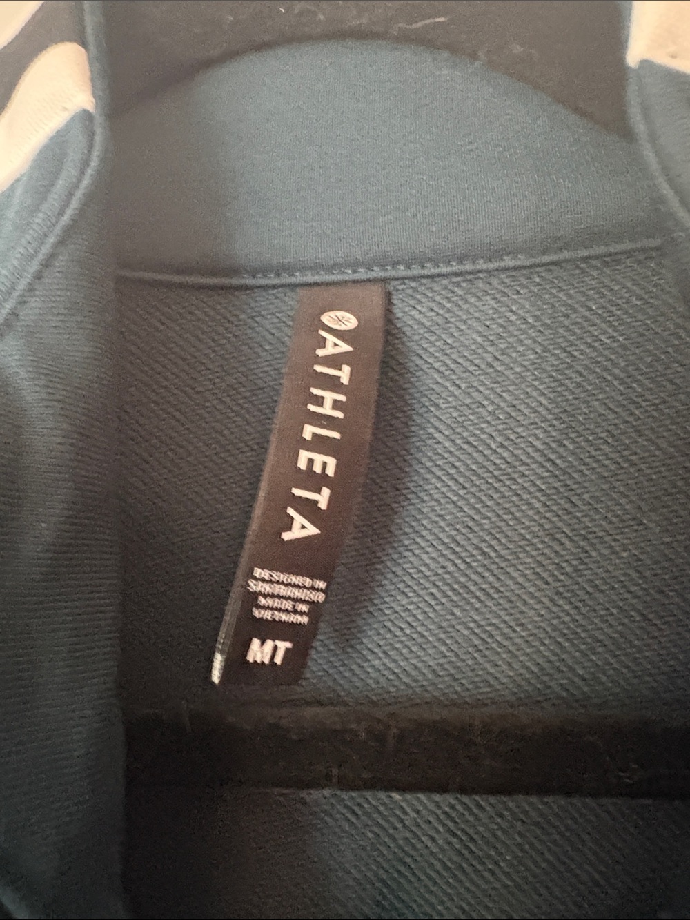 Athleta Crosstown Quarter-Zip Teal Track Dress Size Medium - Picture 7 of 15